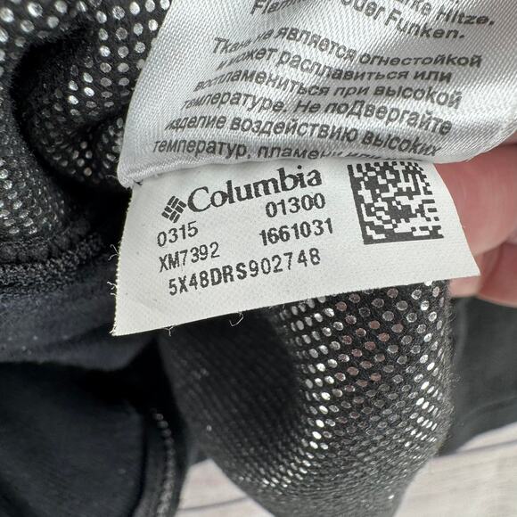 Columbia Omni-Heat Full Zip Fleece Jacket Mens Large Black Interchange - Picture 10 of 14